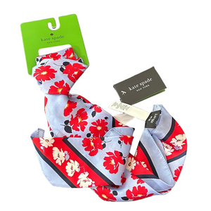 Kate Spade Red and Blue Floral Scarf